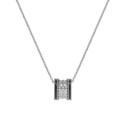 Jewelry Simple Style Round Titanium Steel Plating Pendant Necklace