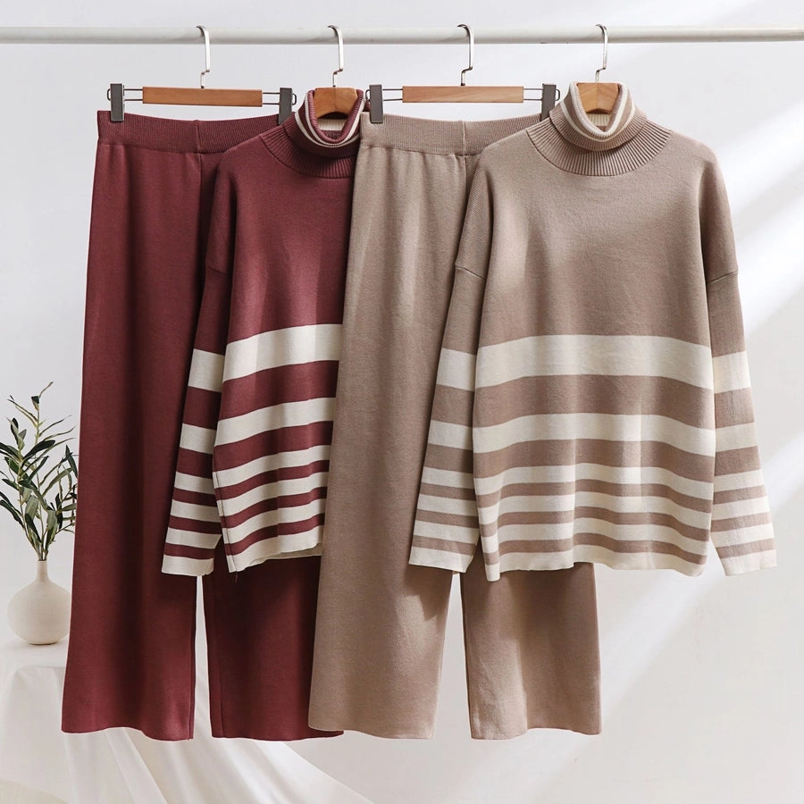 Holiday Women's Simple Style Color Block Mercerized Cotton Colored Cotton Pants Sets Pants Sets