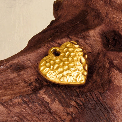 1 Piece 304 Stainless Steel 18K Gold Plated Heart Shape Pendant
