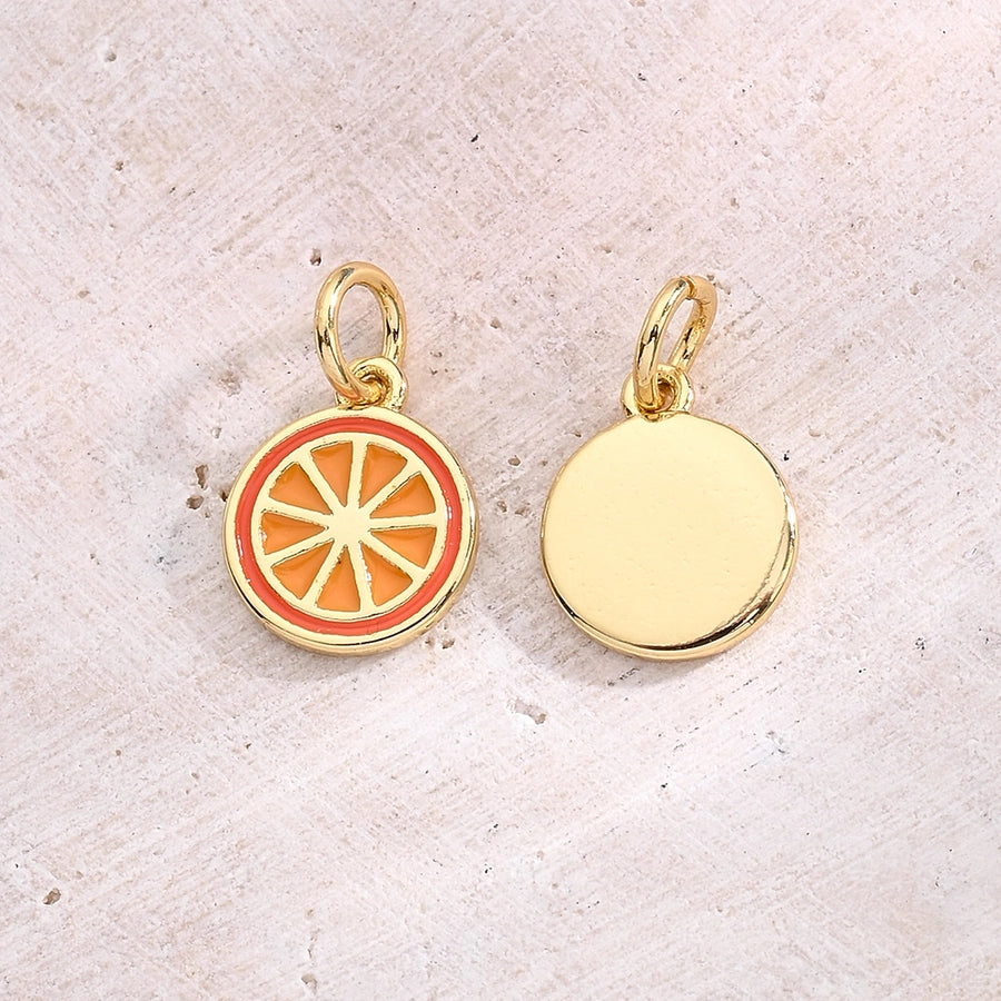 1 Pc/Package 11x9mm 12x11mm 9x8mm Hole 3~3.9mm Copper 18K Gold Plated Cherry Strawberry Pineapple Polished Pendant Jewelry Accessories