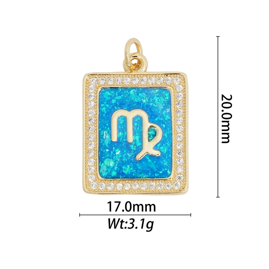 1 Piece Copper Constellation Pendant