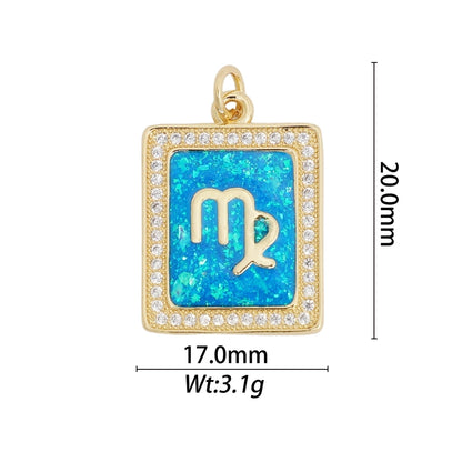 1 Piece Copper Constellation Pendant