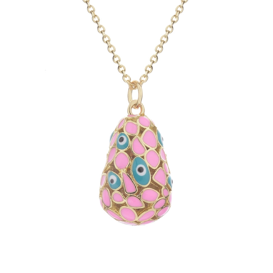 Jewelry Religion Ethnic Style Rejuvenating device Eye Copper Epoxy Pendant Necklace