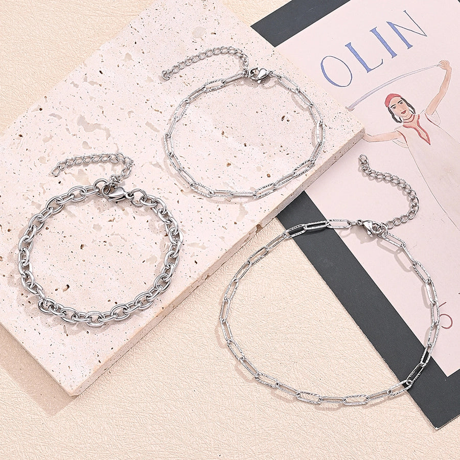 10 Strands/Package 5 Strands/Package 304 Stainless Steel cable chain Polished Length: 180 50mm Length:230+50mm Jewelry Accessories