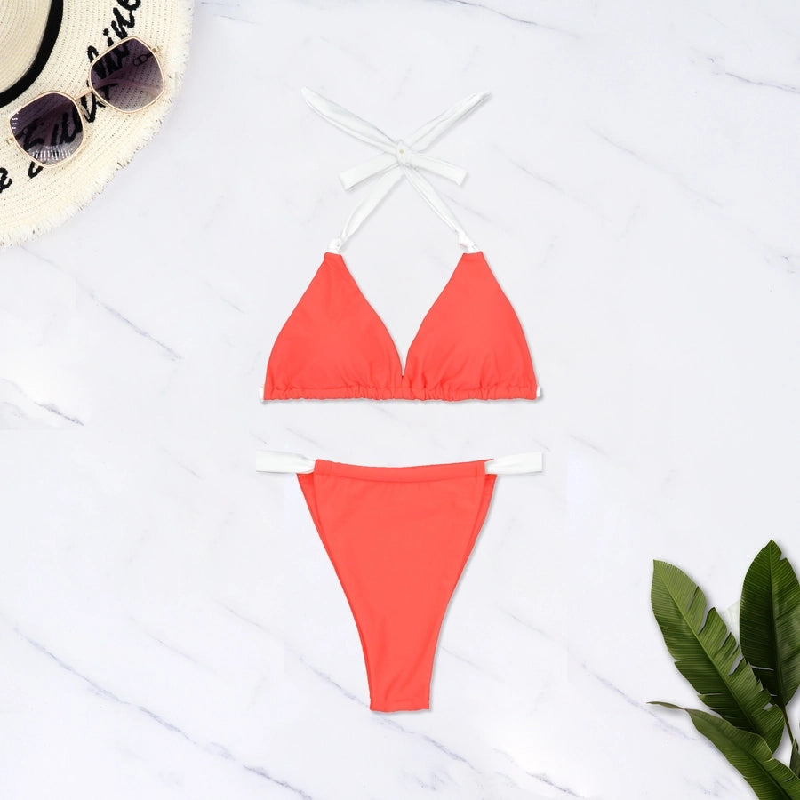 Women's Multicolor 2 Pieces Set Bikinis Swimwear