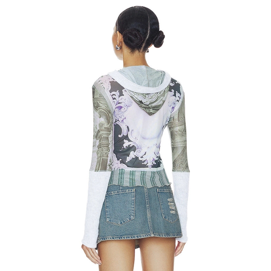Women's T-shirt Long Sleeve T-Shirts Streetwear Color Block