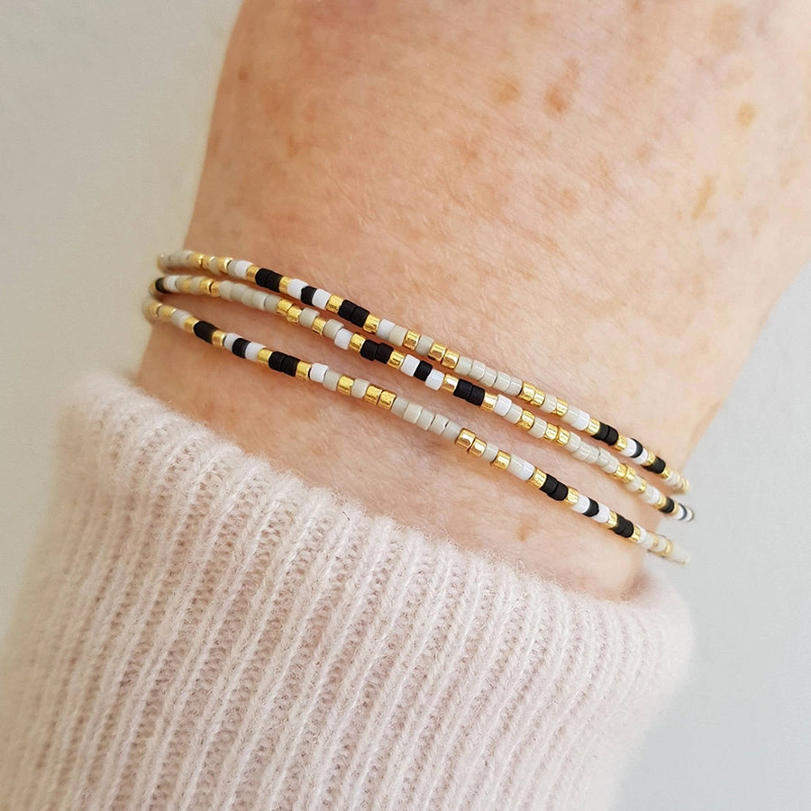 Casual Geometric Seed Bead Beaded Chain String Bracelets