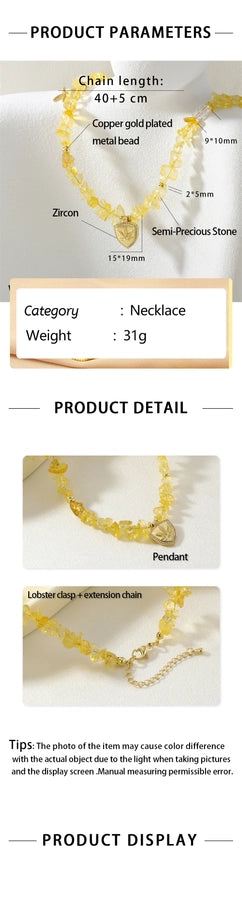 IG Style Maple Leaf Starfish Stone Copper Beaded Chain Beaded Necklaces