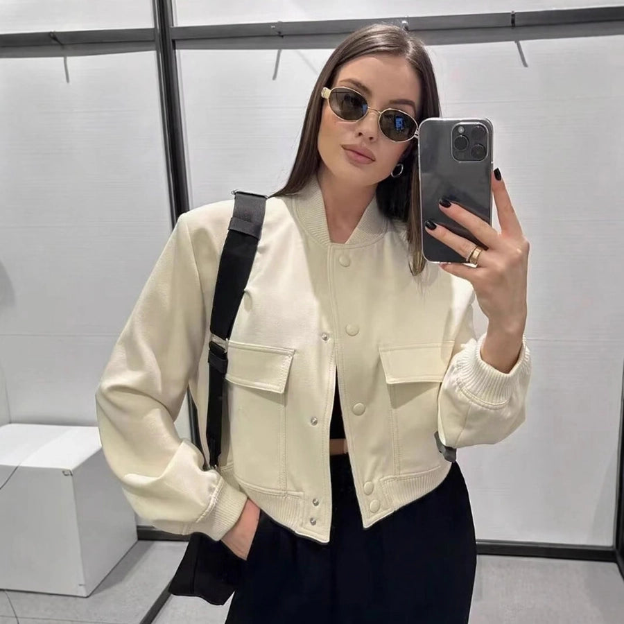 Women's Streetwear Solid Color Single Breasted Coat Casual Jacket