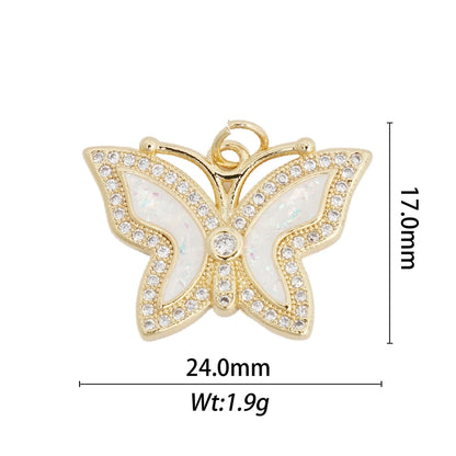 1 Piece Copper Butterfly Fish Tail Pendant