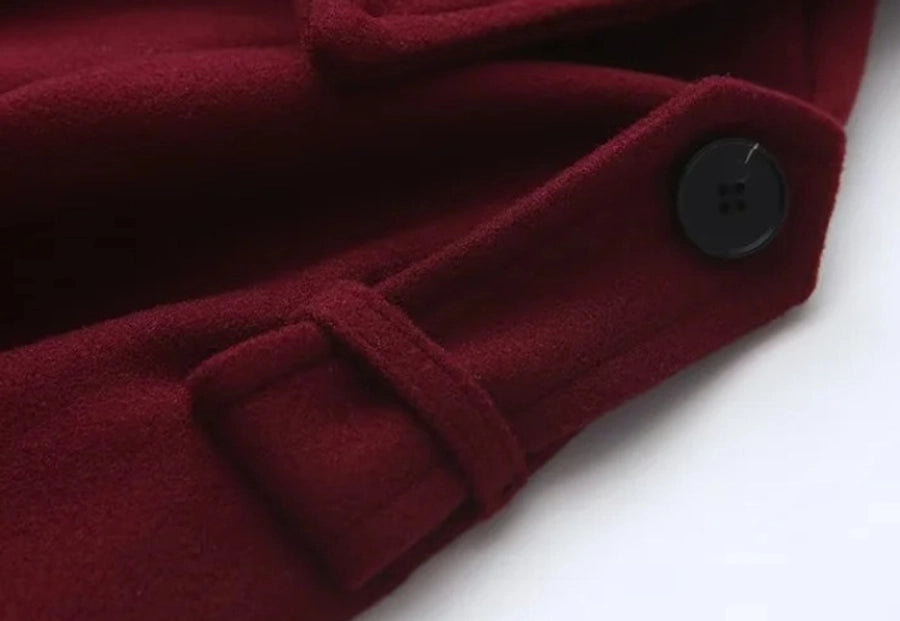 Women's Preppy Style Solid Color Coat Woolen Coat