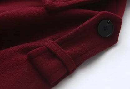 Women's Preppy Style Solid Color Coat Woolen Coat