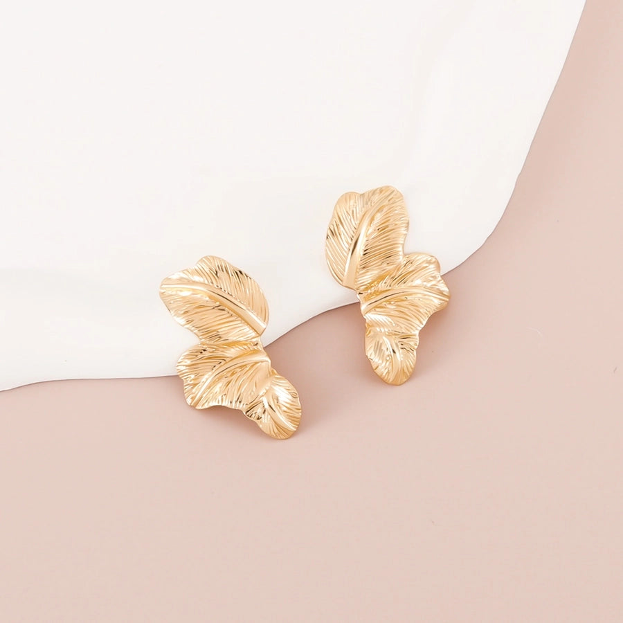 1 Pair Exaggerated Simple Style Geometric Alloy Ear Studs