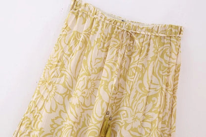 Summer Simple Style Flower Polyester Midi Dress Skirts