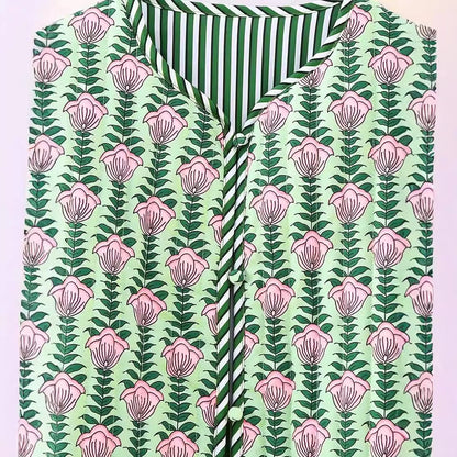 Women's Vacation Simple Style Flower Printing Coat cotton clothes