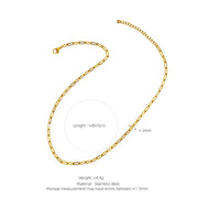 Golden Flat Cross Chain