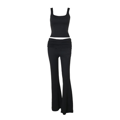 Holiday Daily Women's Streetwear Solid Color Spandex Polyester Pants Sets Pants Sets