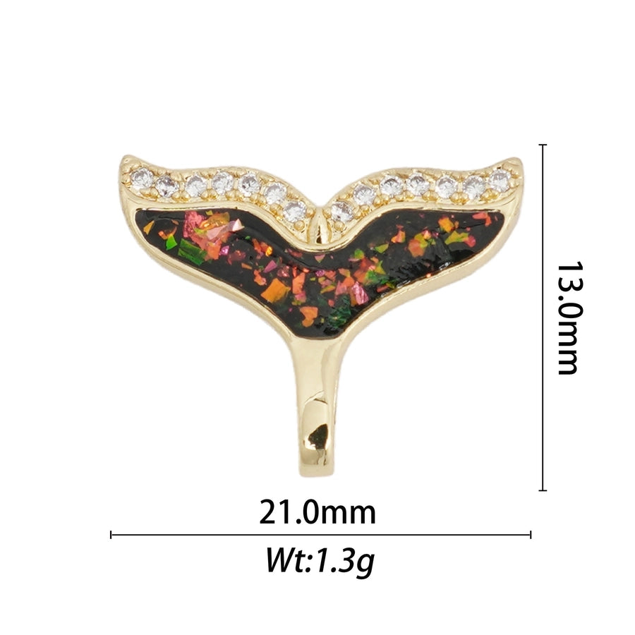 1 Piece Copper Butterfly Fish Tail Pendant