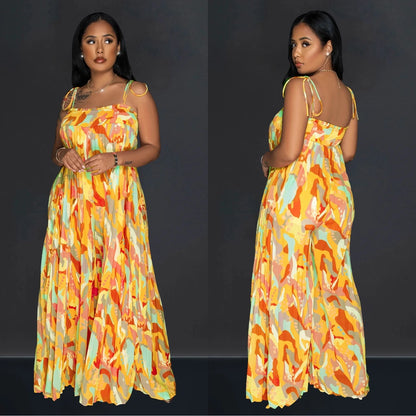 Women's Daily Casual Colorful Full Length Jumpsuits