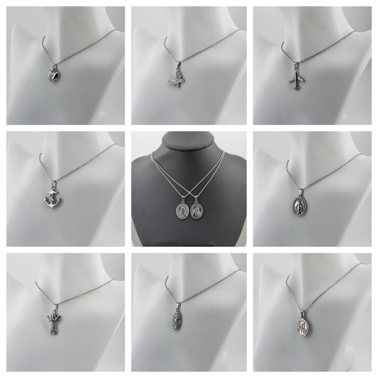 Jewelry Vintage Style Portrait Anchor Butterfly 304 Stainless Steel Indentation Handmade Pendant Necklace