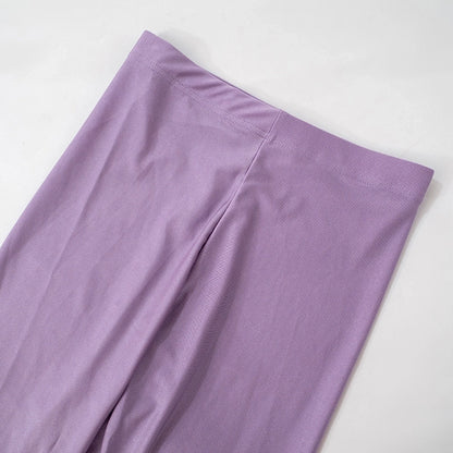 Daily Women's Streetwear Solid Color Spandex Polyester Pants Sets Pants Sets