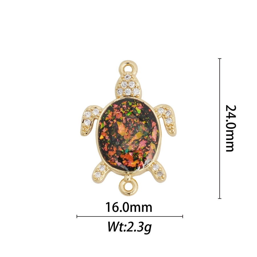 1 Piece Copper Tortoise Insect Pendant