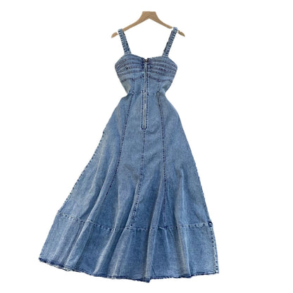 Women's Strap Dress Elegant Strap Sleeveless Solid Color Maxi Long Dress Daily