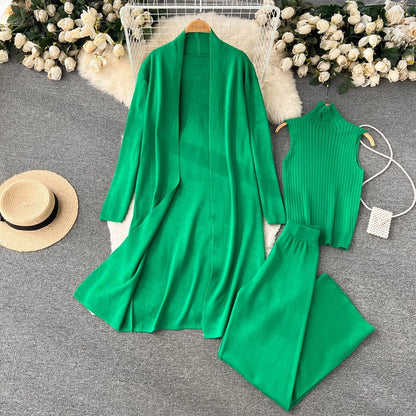 Holiday Women's Vacation Simple Style Solid Color Ice Silk Polyester Pants Sets Pants Sets