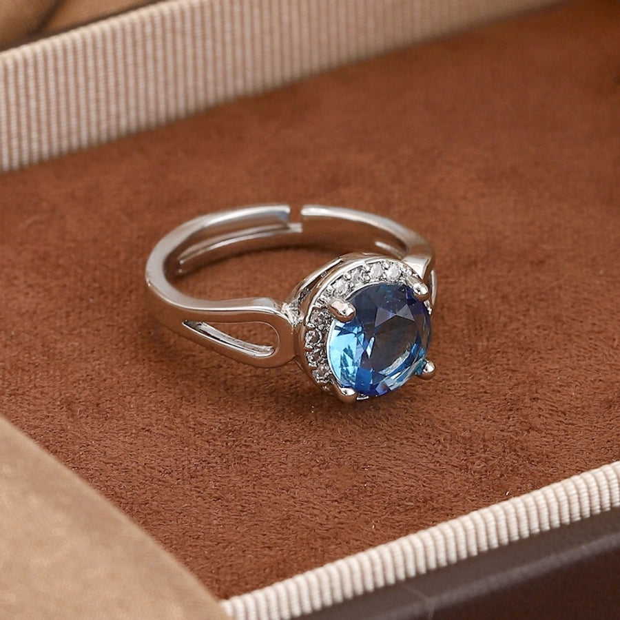 Copper Geometric Adjustable Ring