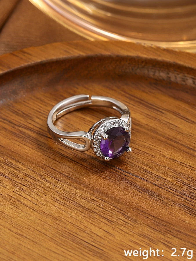 Copper Geometric Adjustable Ring