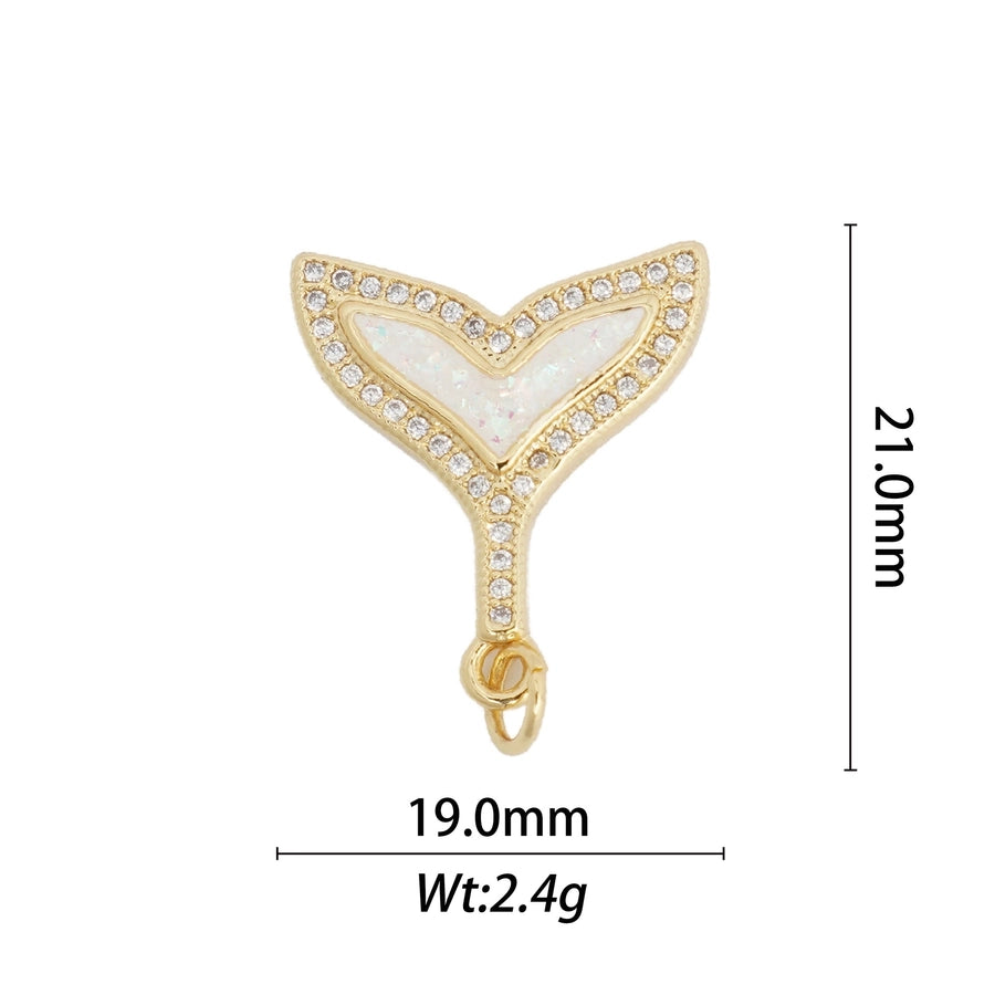 1 Piece Copper Butterfly Fish Tail Pendant