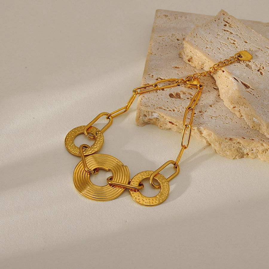 Elegant Luxurious Simple Style Geometric 304 Stainless Steel Paperclip Chain Bracelets In Bulk Stainless Steel Bracelets