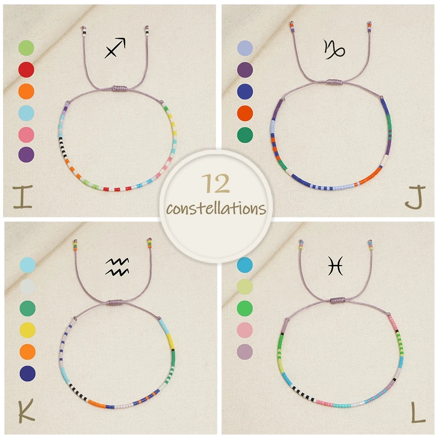 Casual Constellation Seed Bead rope Woven Chain Beaded Bracelets