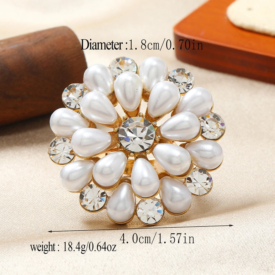 Elegant Geometric Alloy Women's Rings