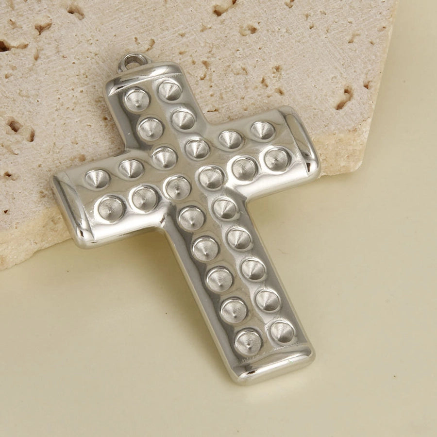 1 Piece 3*4.3mm 304 Stainless Steel 18K Gold Plated Cross Pendant Jewelry Accessories