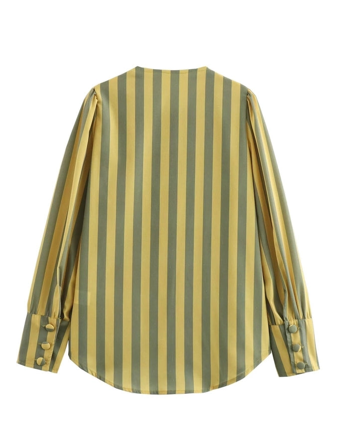 Women's Blouse Long Sleeve Blouses Vacation Simple Style Multicolor