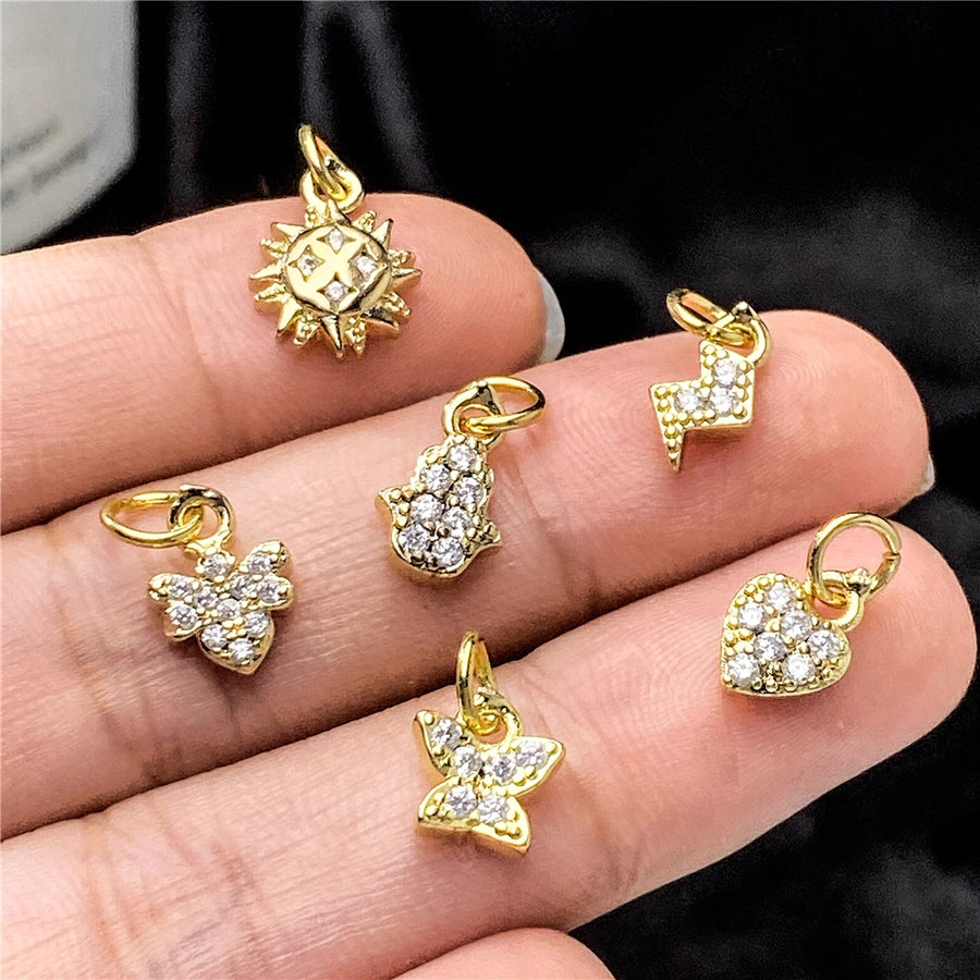 1 Piece 8.5*11.5mm Copper Geometric Pendant Jewelry Accessories