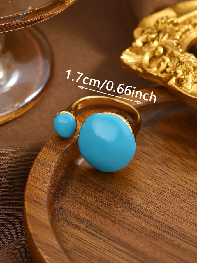 Jewelry Elegant Classical Vintage Style Geometric Water Droplets 316L Stainless Steel  Titanium Steel Wide Band Rings Open Rings