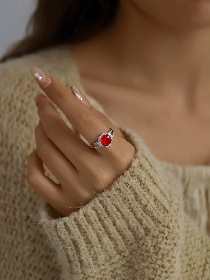 Copper Geometric Adjustable Ring