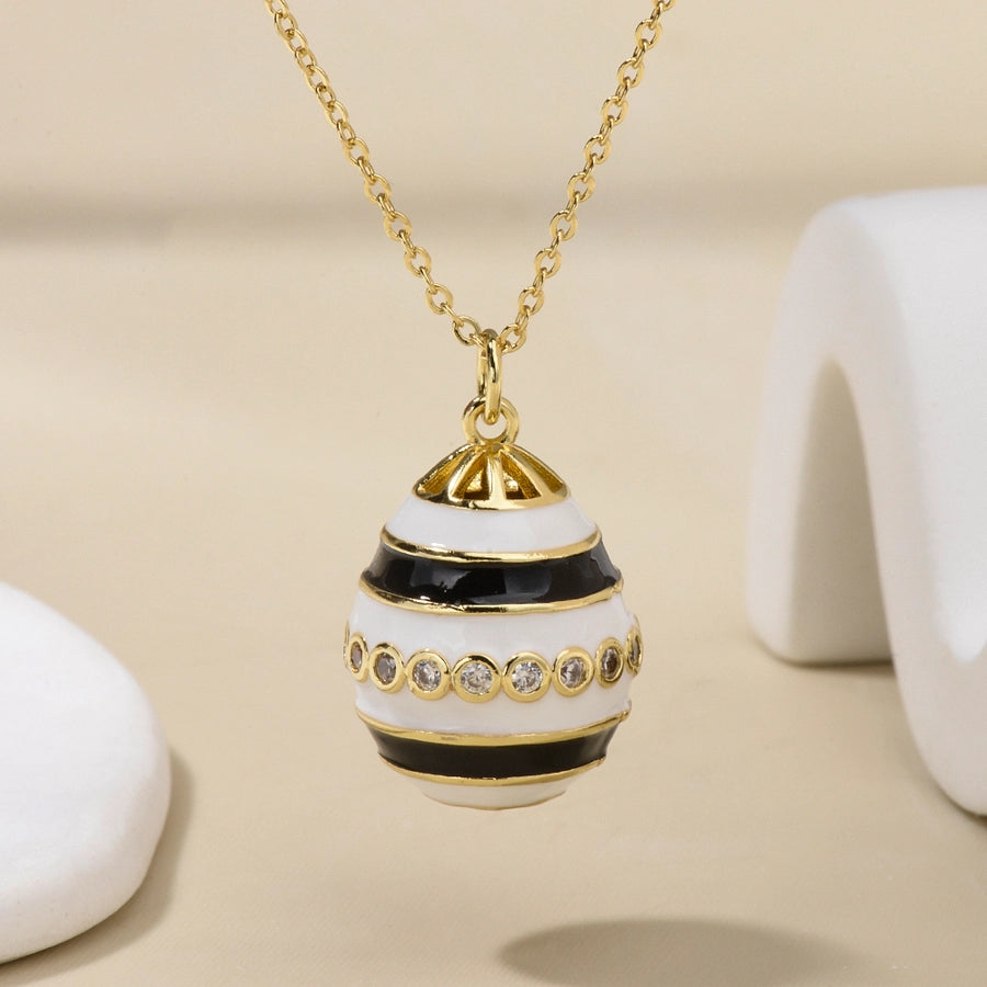 Jewelry IG Style Simple Style Rejuvenating device Copper Rhinestones Epoxy Inlay Pendant Necklace