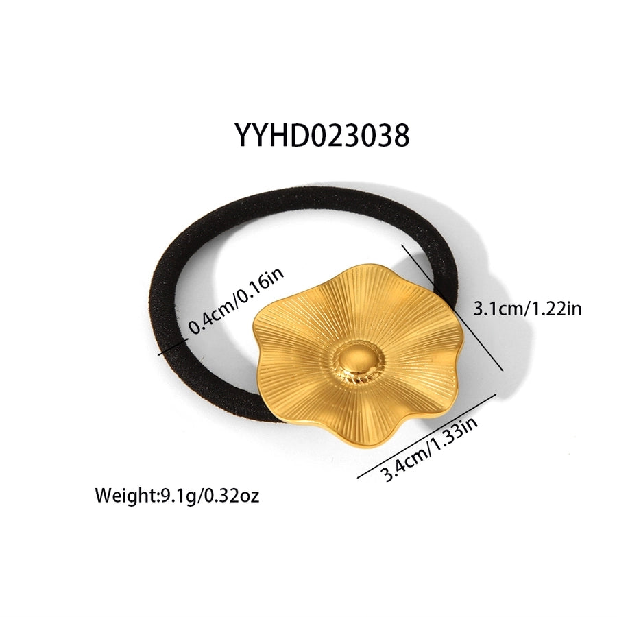 Women's IG Style Fairy Style Simple Style Geometric 304 Stainless Steel Elastic Band Plating Hair Tie