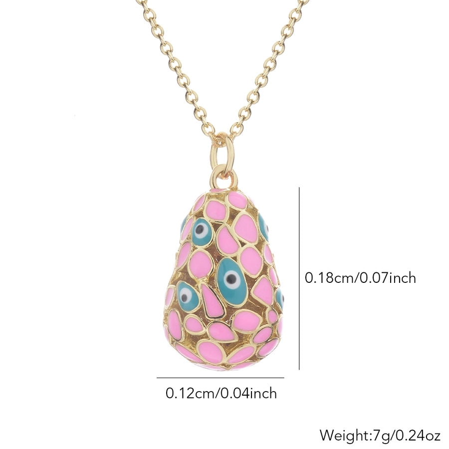 Jewelry Religion Ethnic Style Rejuvenating device Eye Copper Epoxy Pendant Necklace