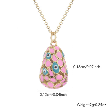 Jewelry Religion Ethnic Style Rejuvenating device Eye Copper Epoxy Pendant Necklace