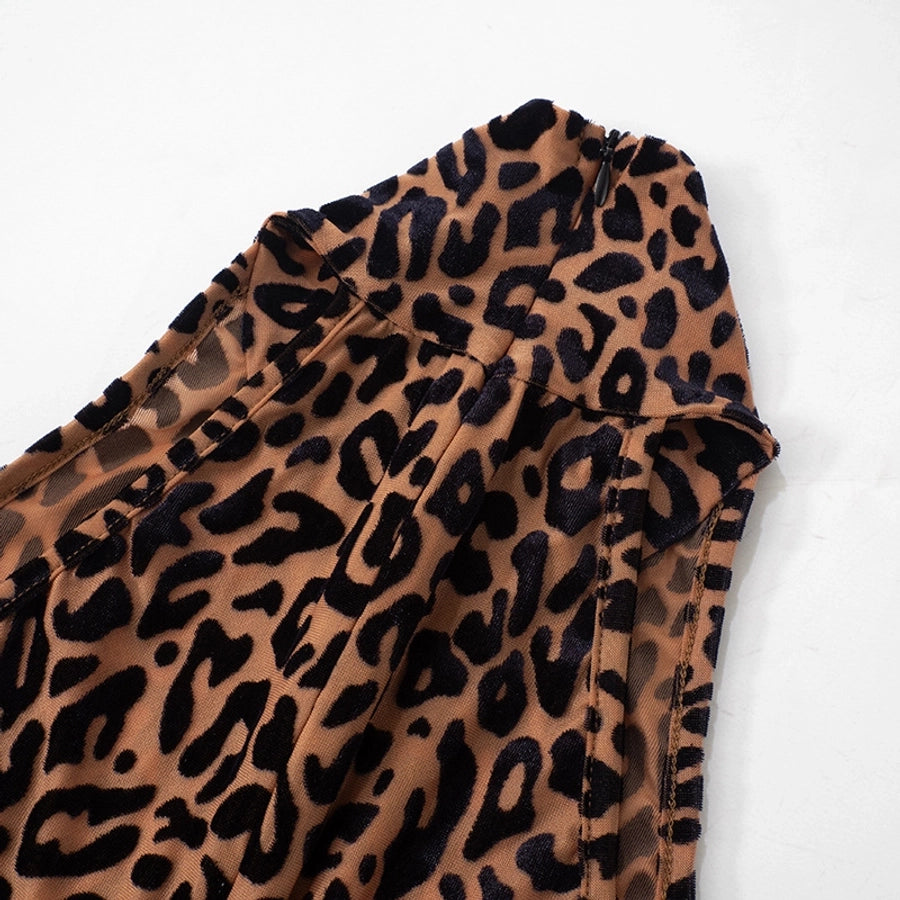 Women's Masquerade Streetwear Leopard Jumpsuits Jumpsuits