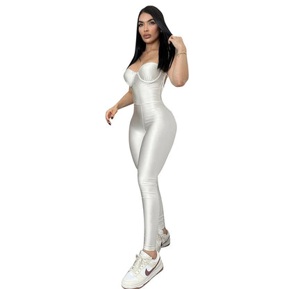 Women's Daily Streetwear Solid Color Full Length Jumpsuits