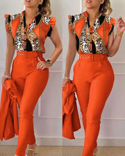 Orange Leopard Print