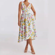Floral printing on white background