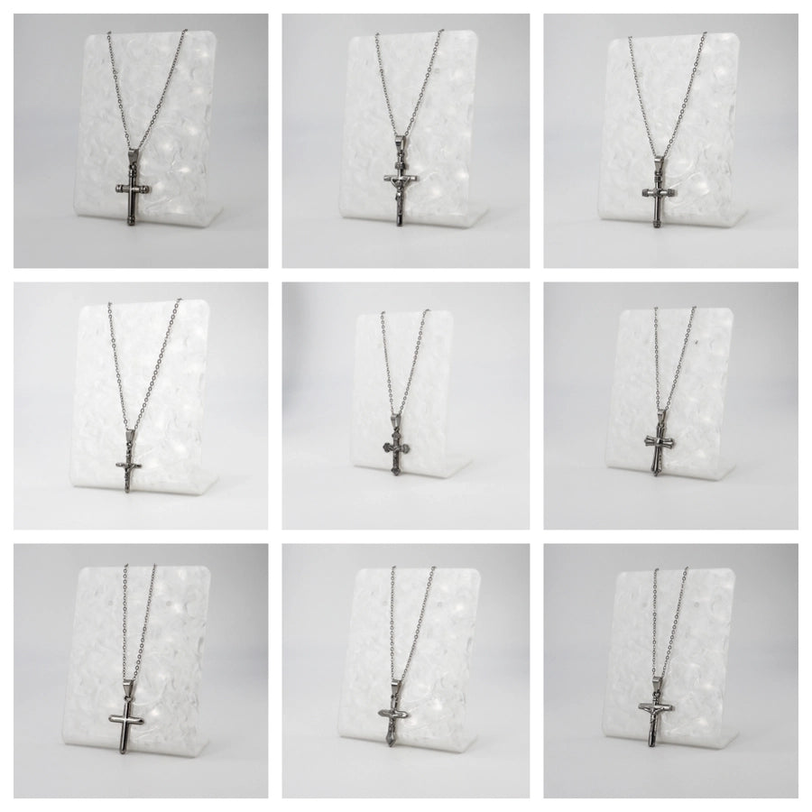 Jewelry Casual Vintage Style Cross 304 Stainless Steel Handmade Pendant Necklace