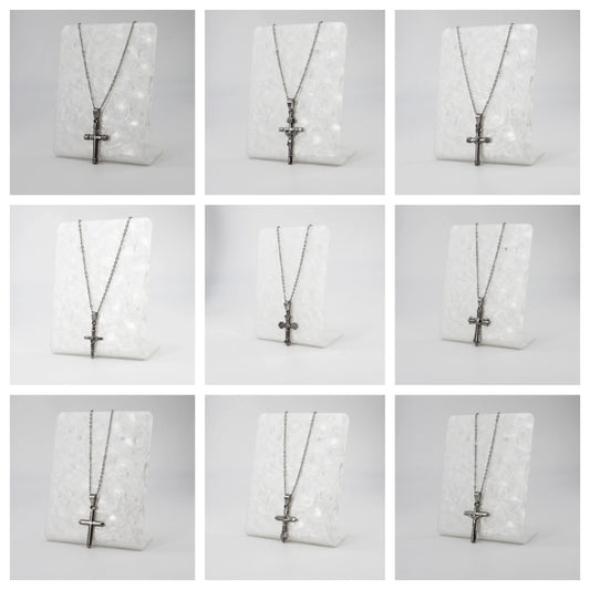 Jewelry Casual Vintage Style Cross 304 Stainless Steel Handmade Pendant Necklace