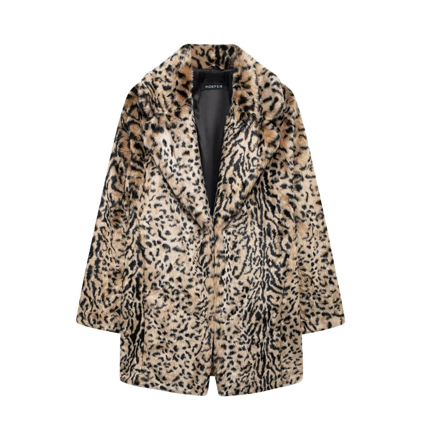 Women's Casual Luxurious Leopard Coat